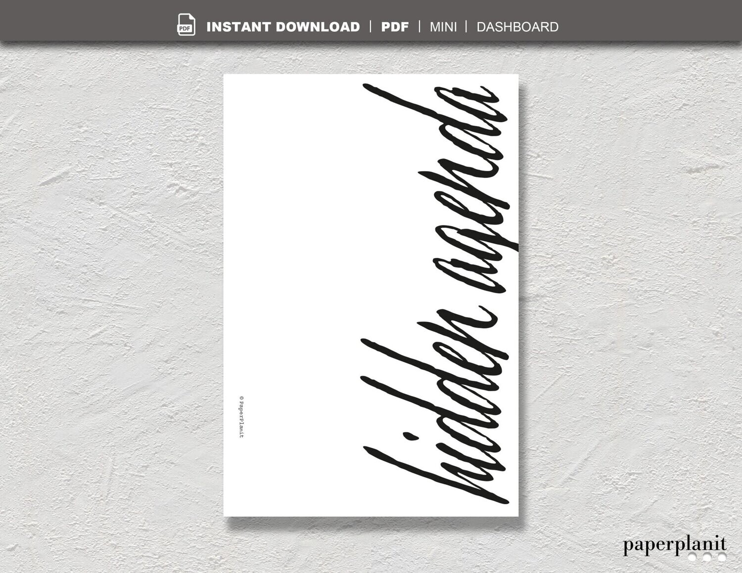 Dashboard Hidden Agenda Mini