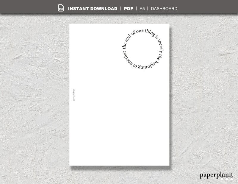 Dashboard The end of one thing A5