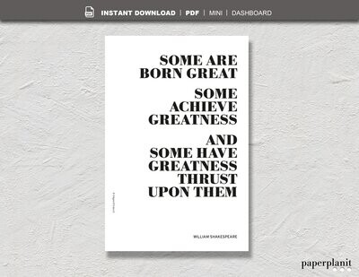 Dashboard Shakespeare – Born Great… Mini Dashboard Shakespeare – Born Great… Mini