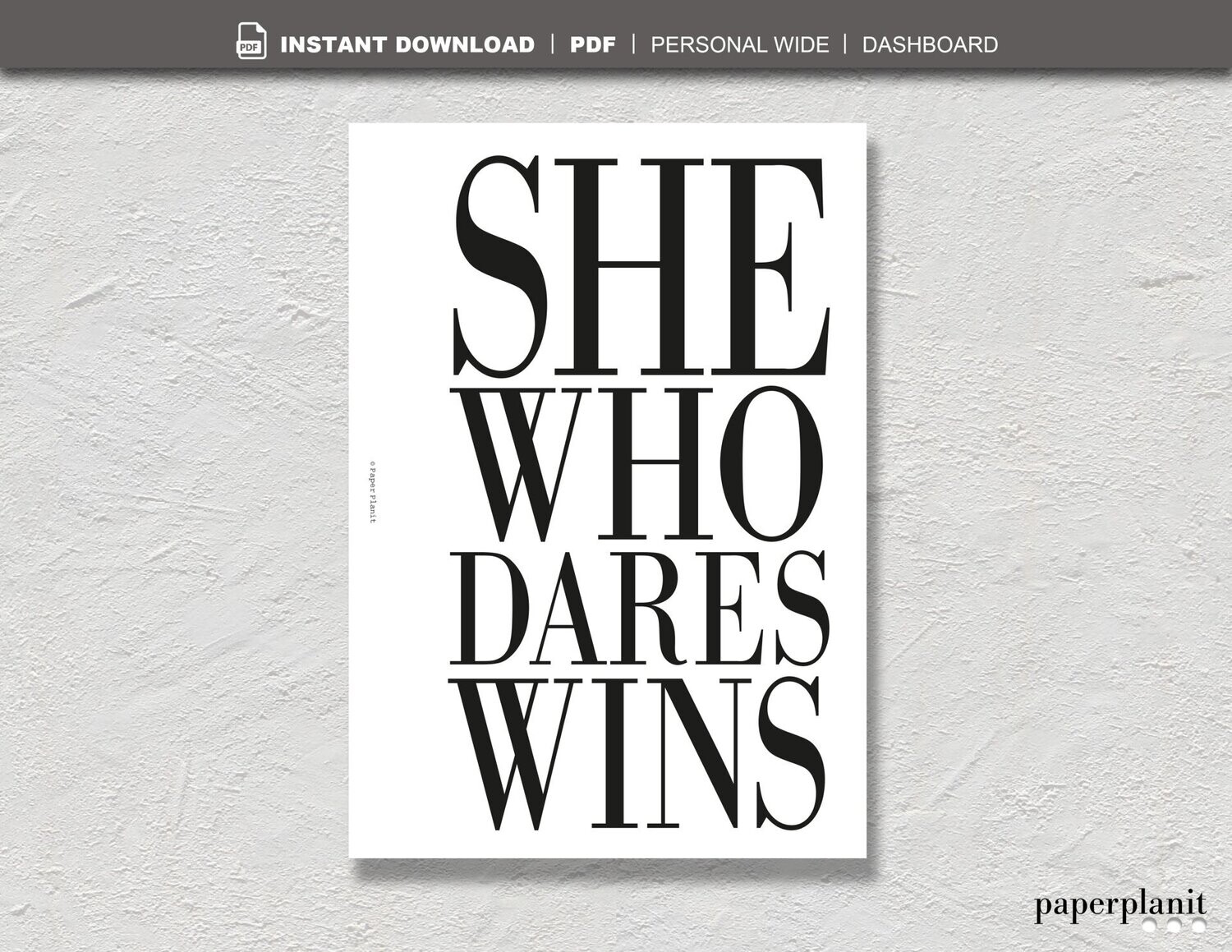 Dashboard She Who Dares Personal Wide