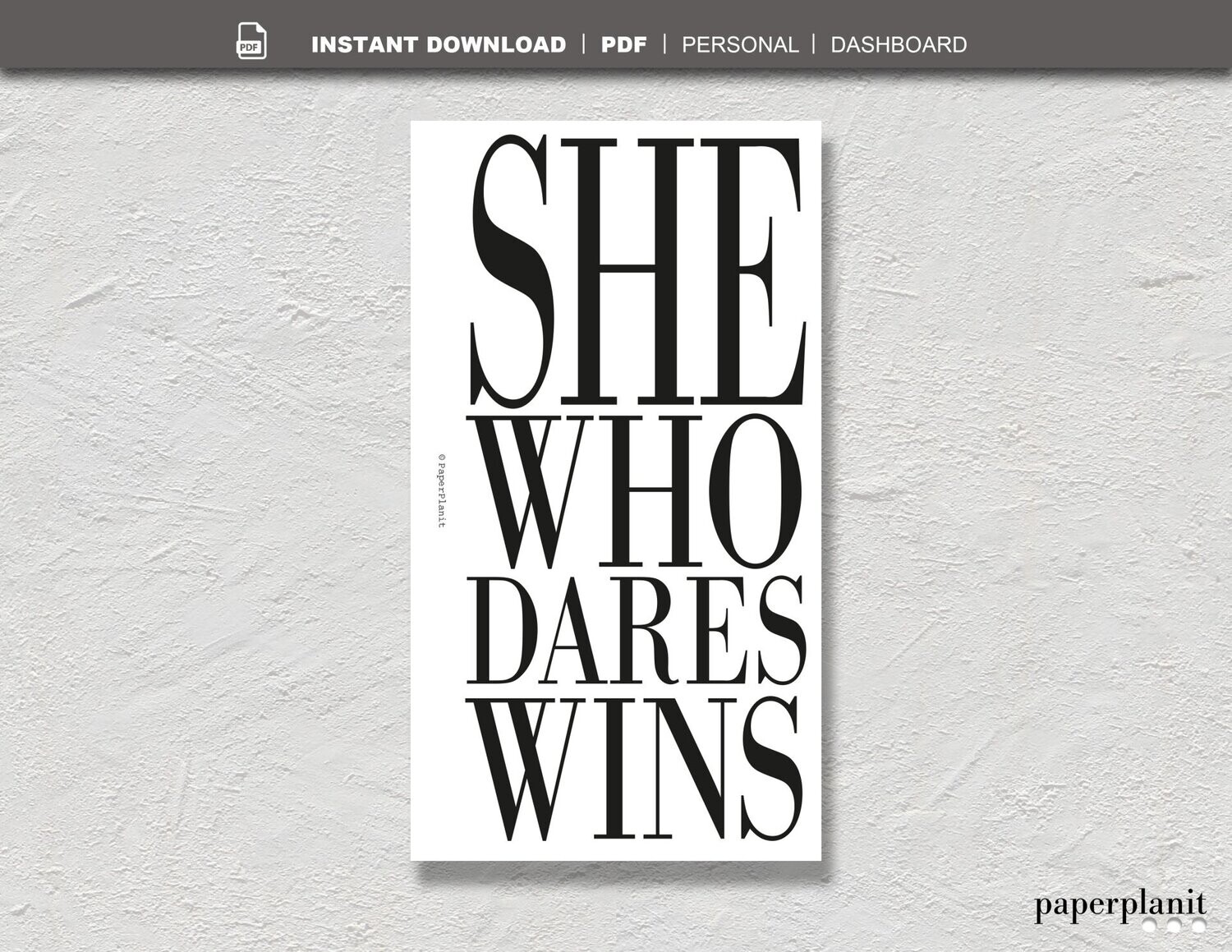 Dashboard She Who Dares Personal