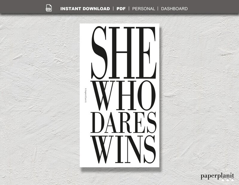 Dashboard She Who Dares Personal