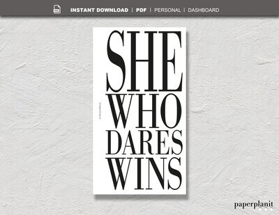 Dashboard She Who Dares Personal
