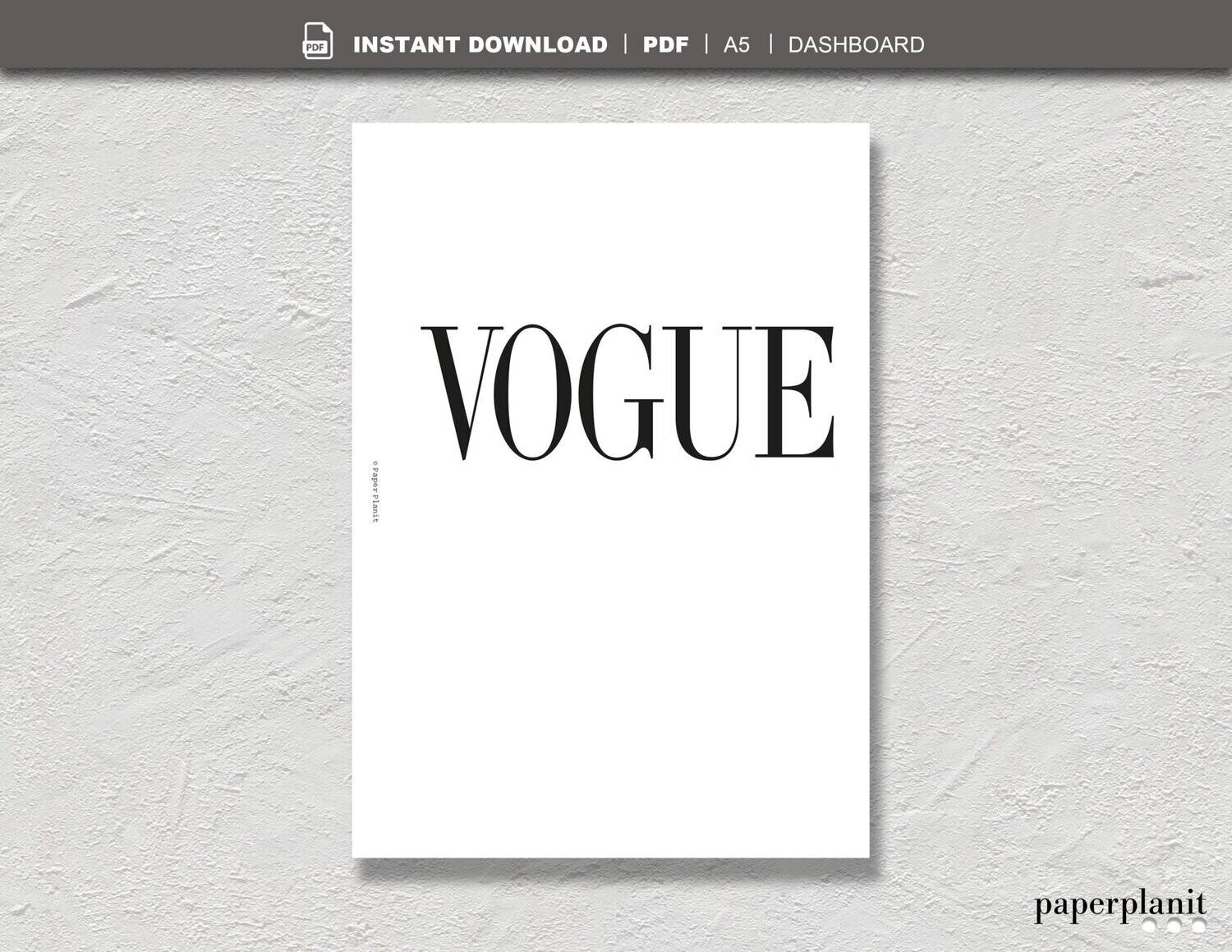 Dashboard Vogue A5