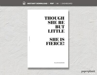 Dashboard Shakespeare – Though She Be B6 Dashboard Shakespeare – Though She Be B6
