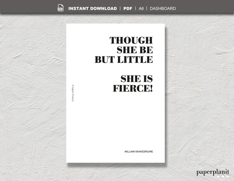 Dashboard Shakespeare – Though She Be A6