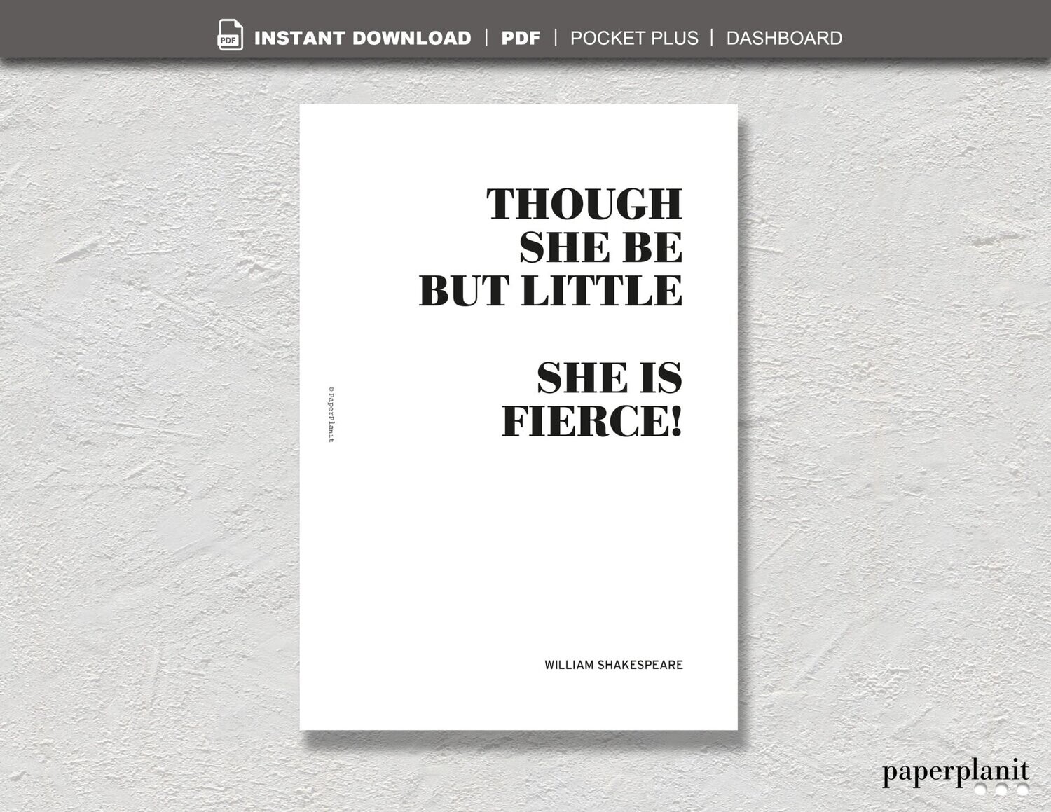 Dashboard Shakespeare – Pocket Plus