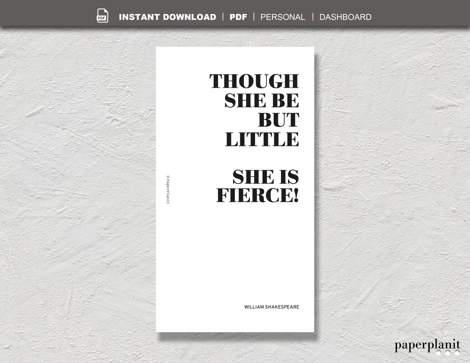 Dashboard Shakespeare – Though She Be Personal
