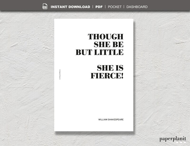 Dashboard Shakespeare – Though She Be Pocket