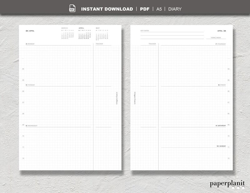 Diary 2022 Week on 2 Pages A5