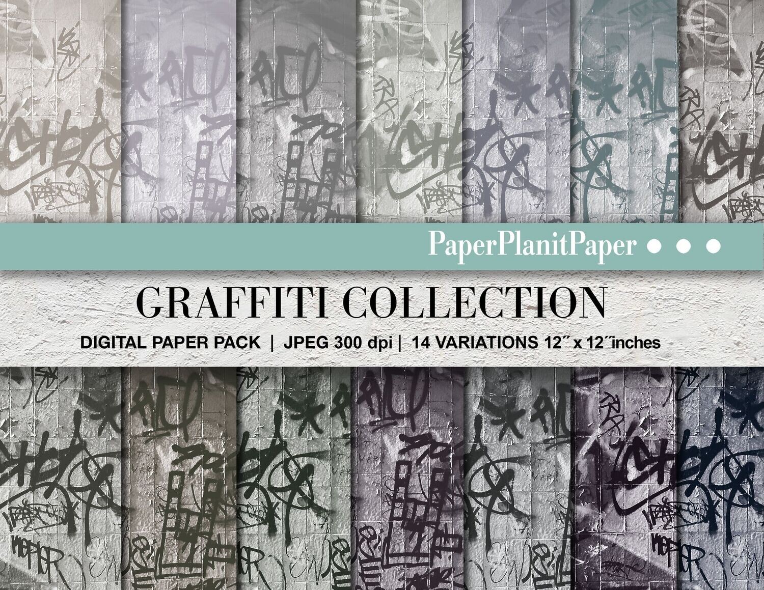 Grey Graffitti Paper