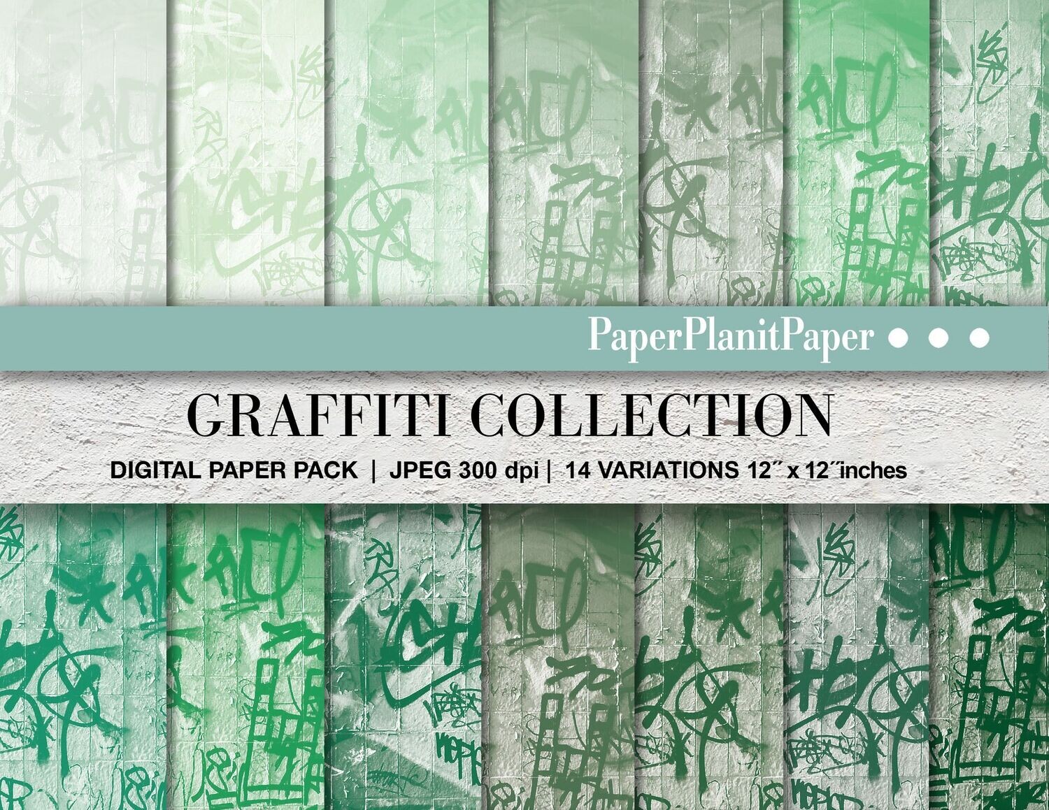 Green Graffitti Papers