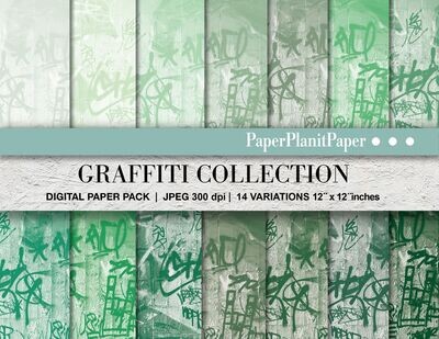 Green Graffitti Papers