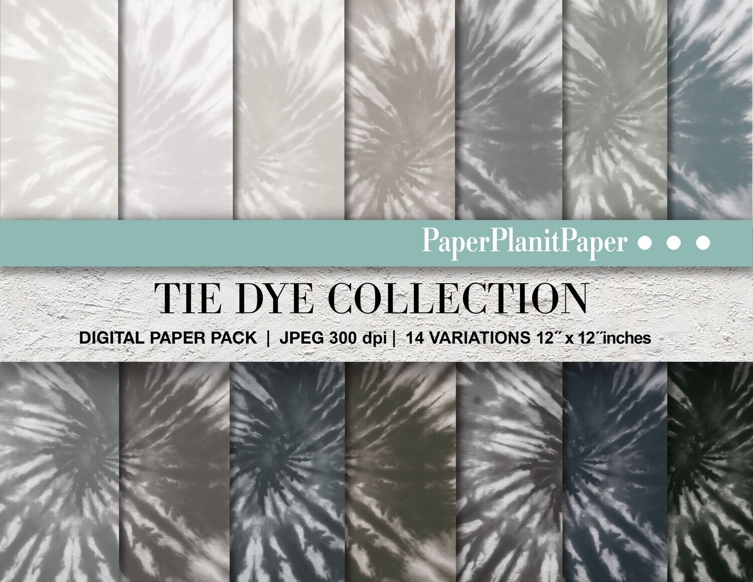 Grey Tie Dye Paper