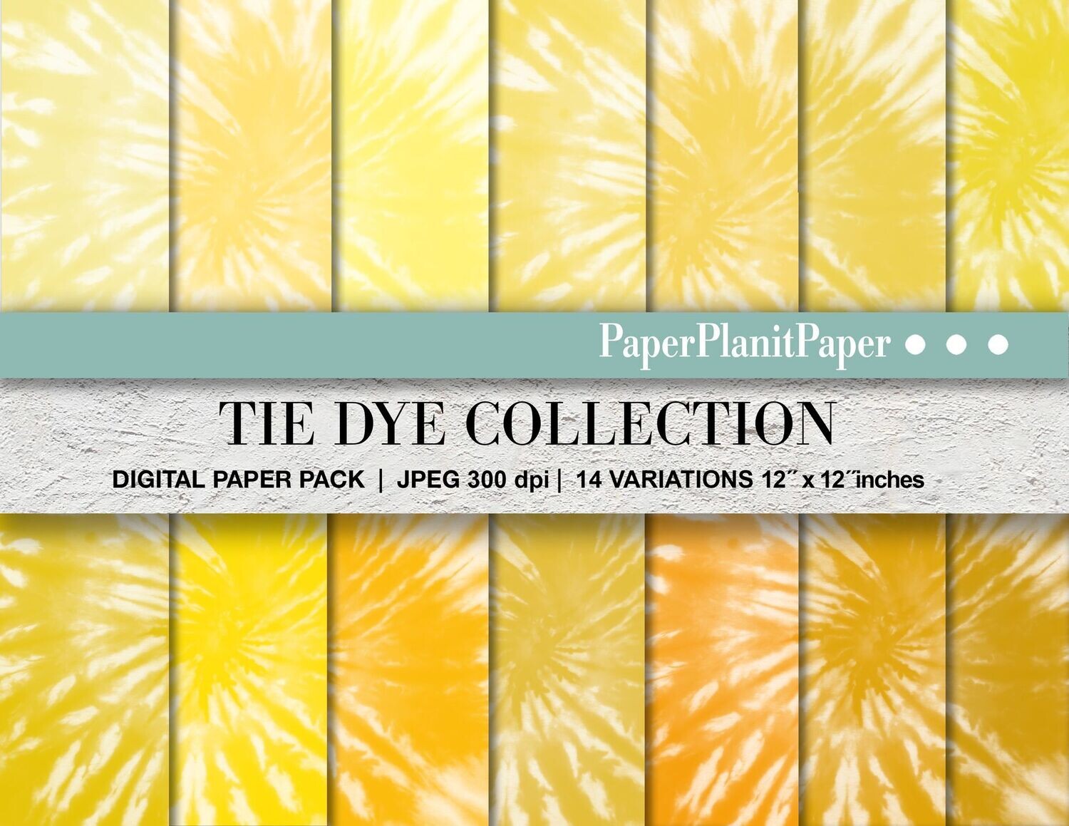 Yellow Tie Dye Paper