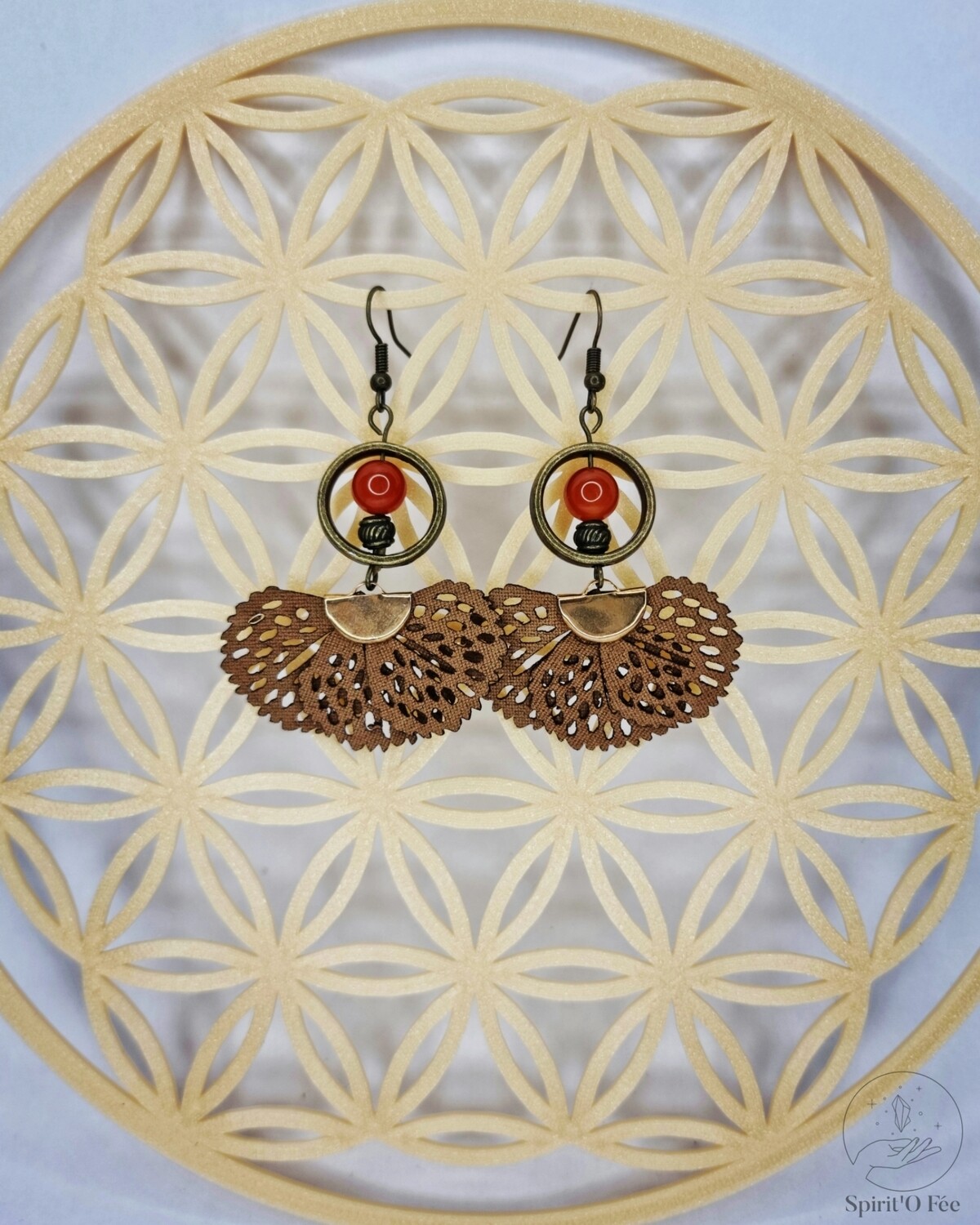 Boucles d&#39;oreilles Cornaline