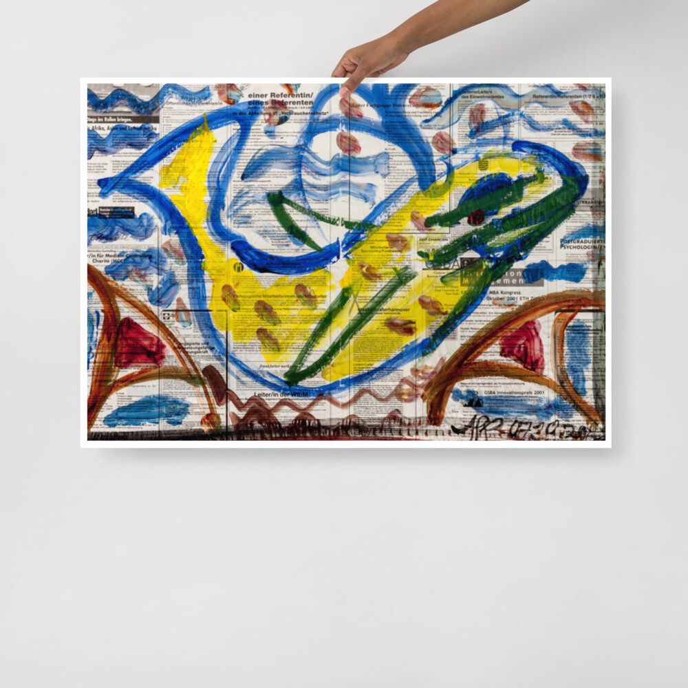 Poster &quot;Der blaue Wal&quot;