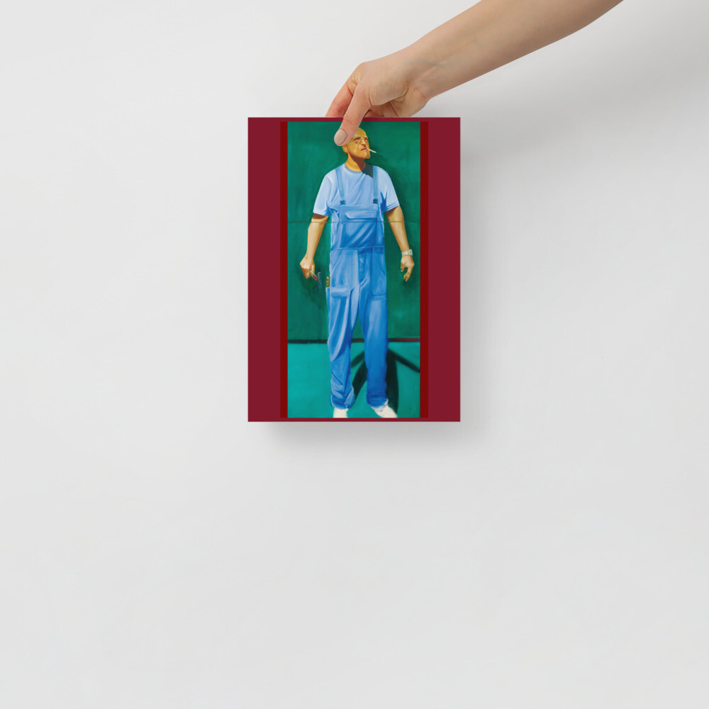 Poster &quot;Hase mit Hammer&quot;