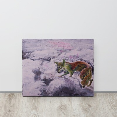 Leinwand &quot;Fuchs im Schnee&quot;