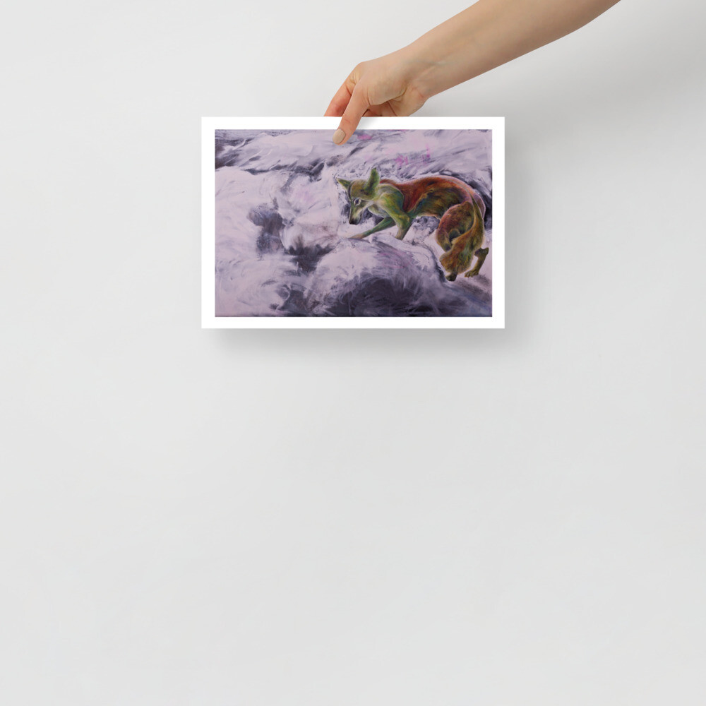 Poster &quot;Fuchs im Schnee&quot;