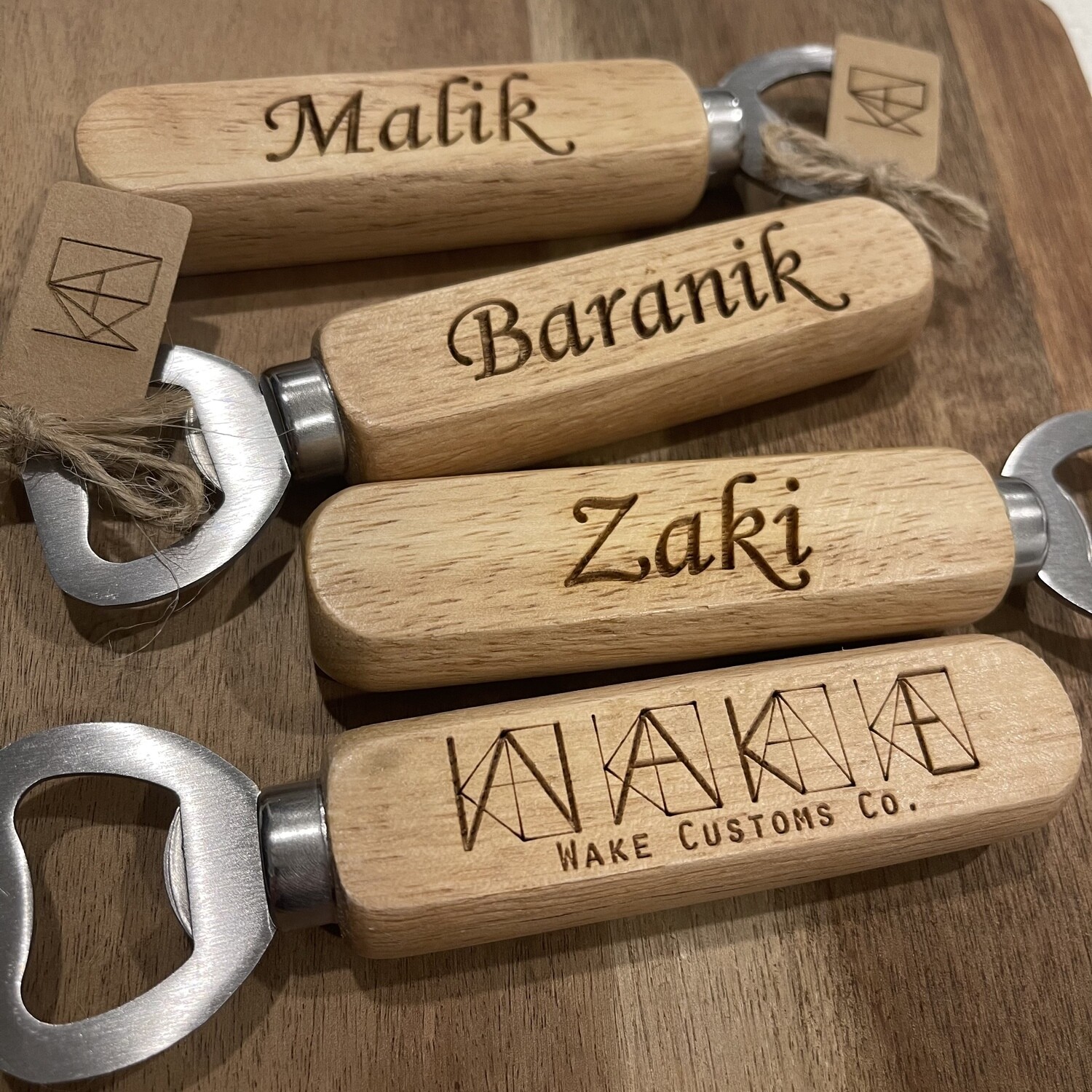 Custom Wood Bottle Opener