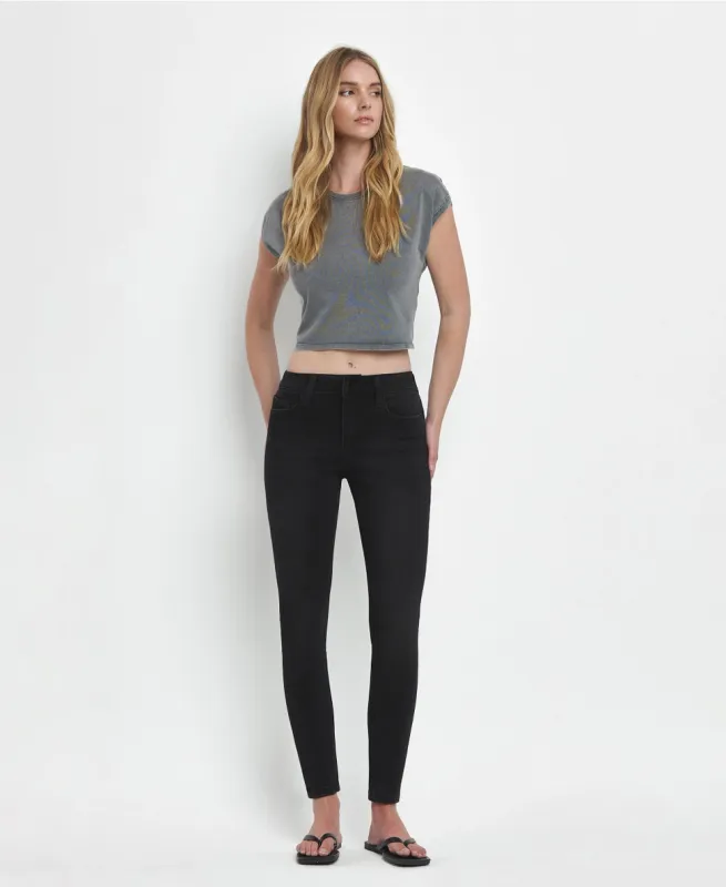 Mid Rise Black Skinny Jean