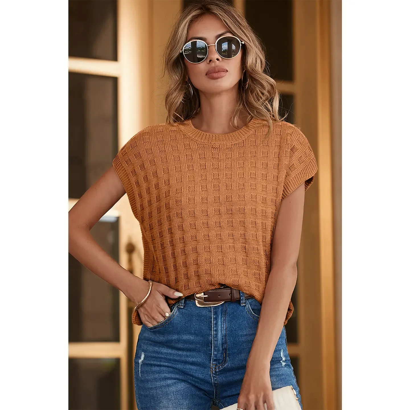 Camel Sweater Vest