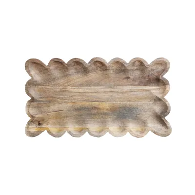 Scallop Wood Tray