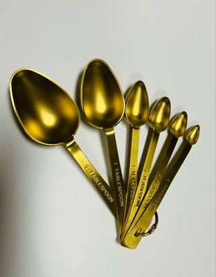 S/6 Gold Measuring Spoons