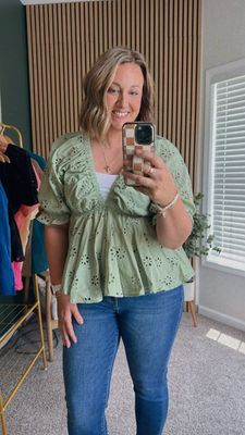 Hazle Eyelet Top