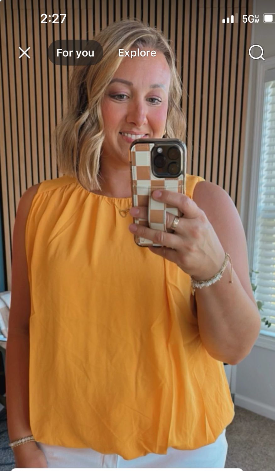 Dandelion Shirred Woven Top