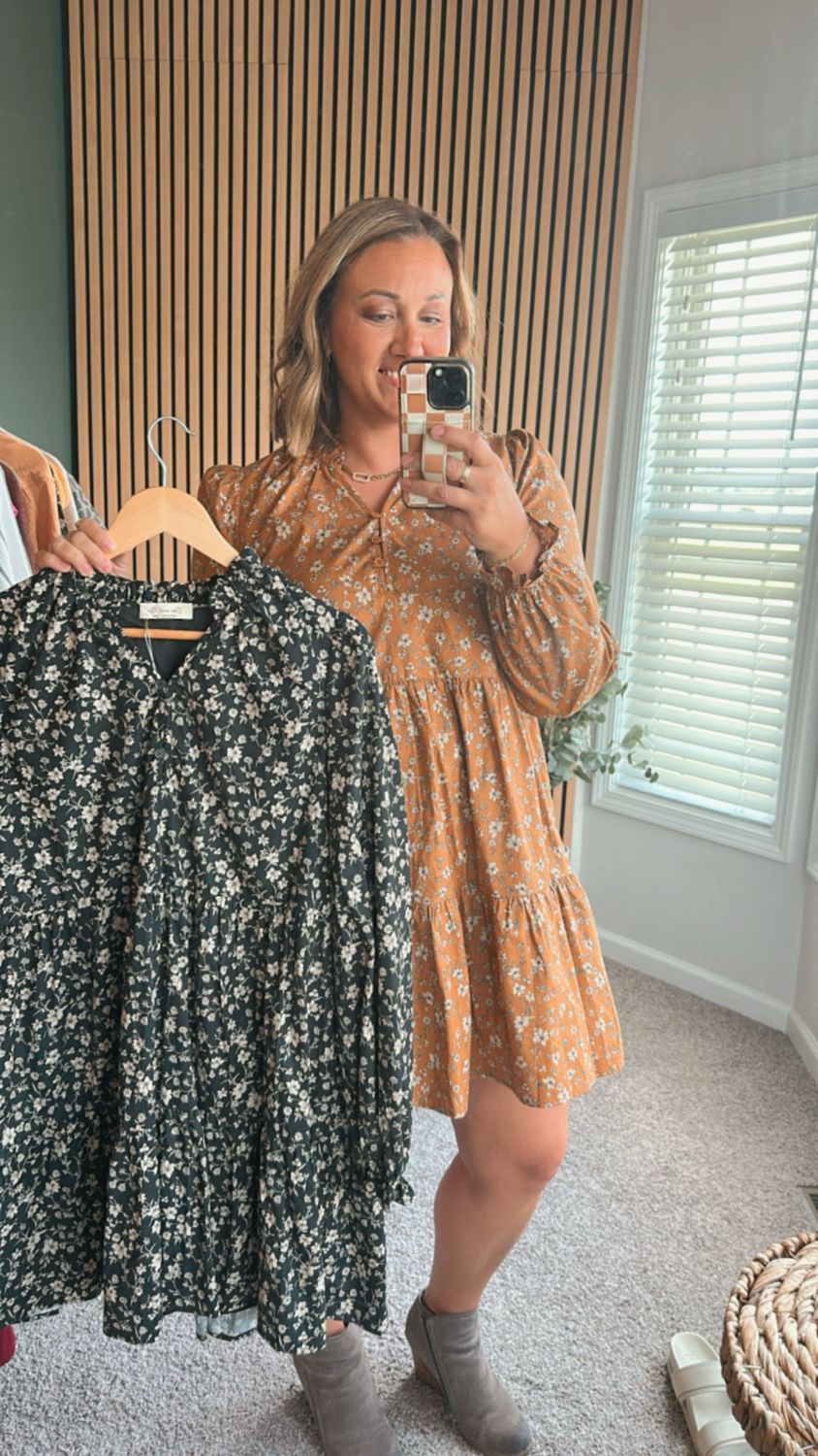 LS Floral Mini Dress