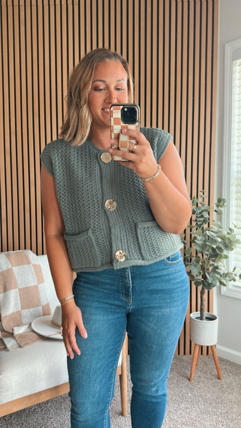 Button Sweater Vest