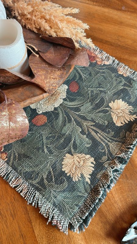 Moody Floral Table Runner