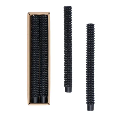 S/2 Black Hobnail Taper