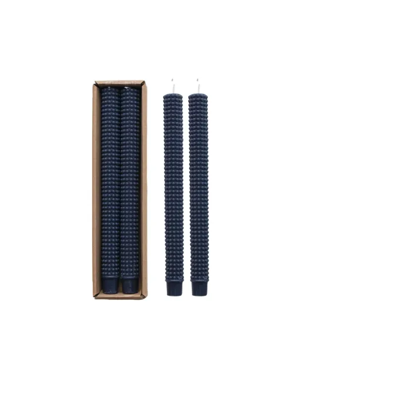 S/2 Navy Hobnail Tapers