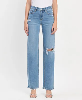 High Rise Slim Wide Jean