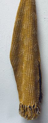 67" Mustard Cotton Throw Blanket