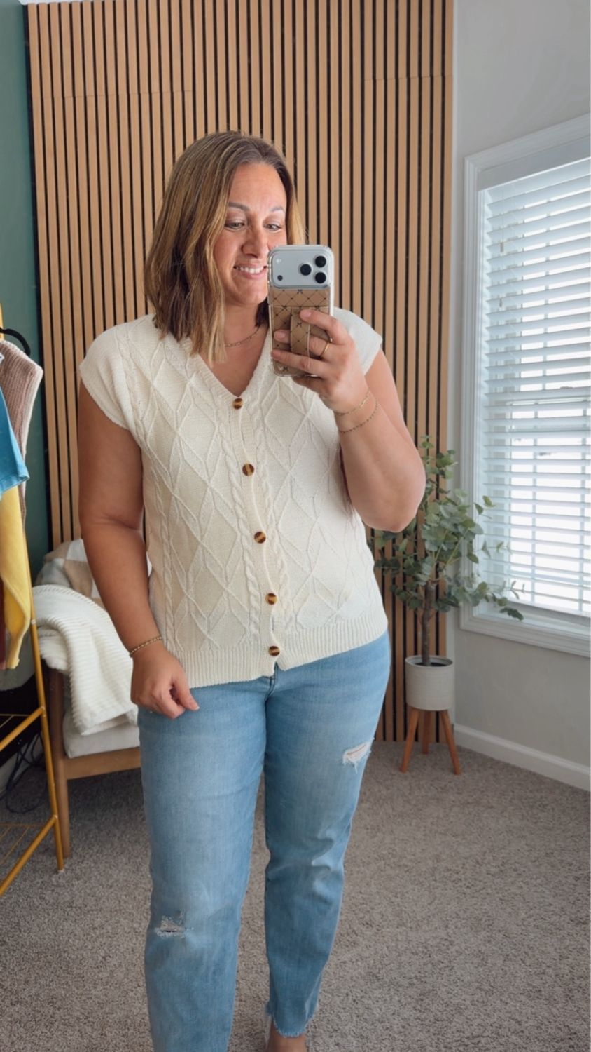 Button Down Knit Sweater