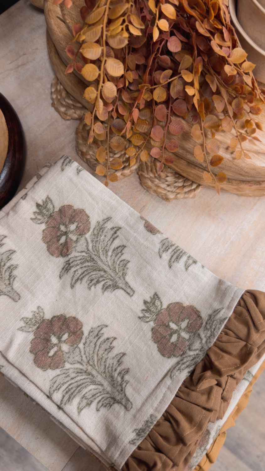 2 Styles, Flower Printed Towels