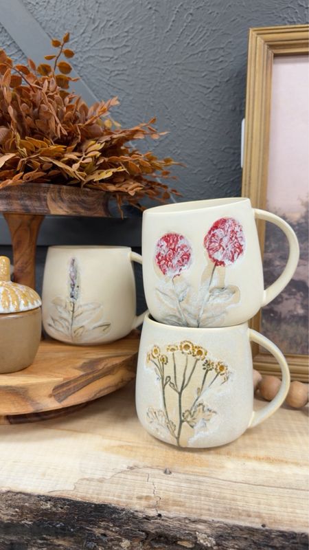 Floral Painted Mugs