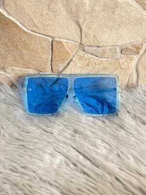 Baby Blue Gloss Oversize Sunglasses Baby Blue Gloss Oversize Sunglasses