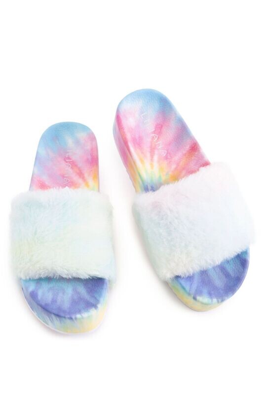 Cotton Candy Furry Platform Slides Cotton Candy Furry Platform Slides