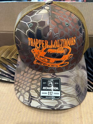 Bad Ass Trapper J Hat (brown Style) With Orange