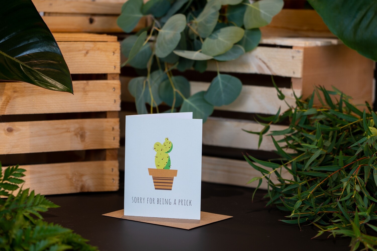 SORRY FOR BEING A PRICK GREETING CARD