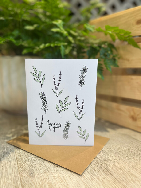THINKING OF YOU HERBS GREETING CARD