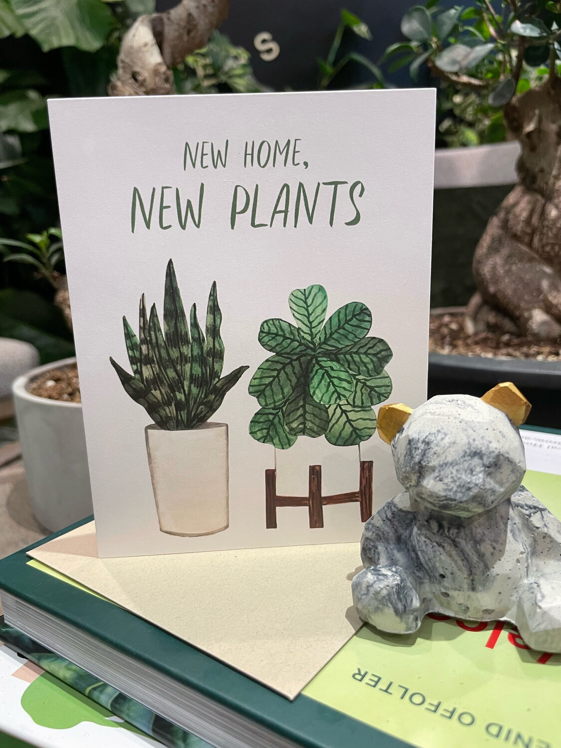 NEW HOME NEW PLANTS GREETING CARD