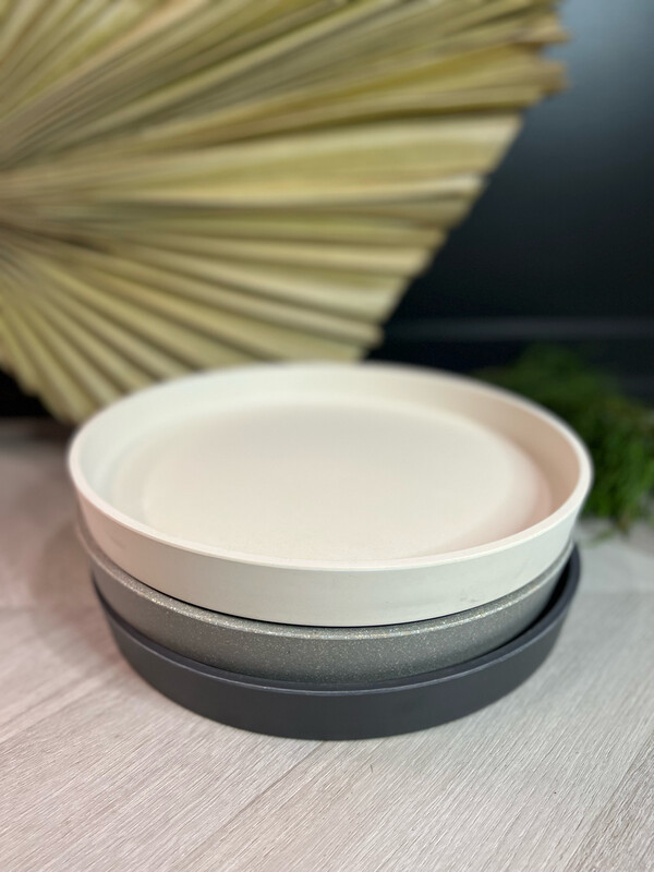 BAMBOO FIBER WHITE TRAY 11"