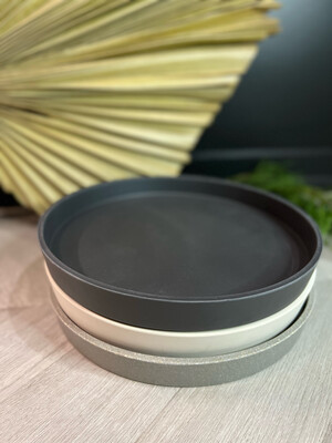 BAMBOO FIBER BLACK TRAY 11"