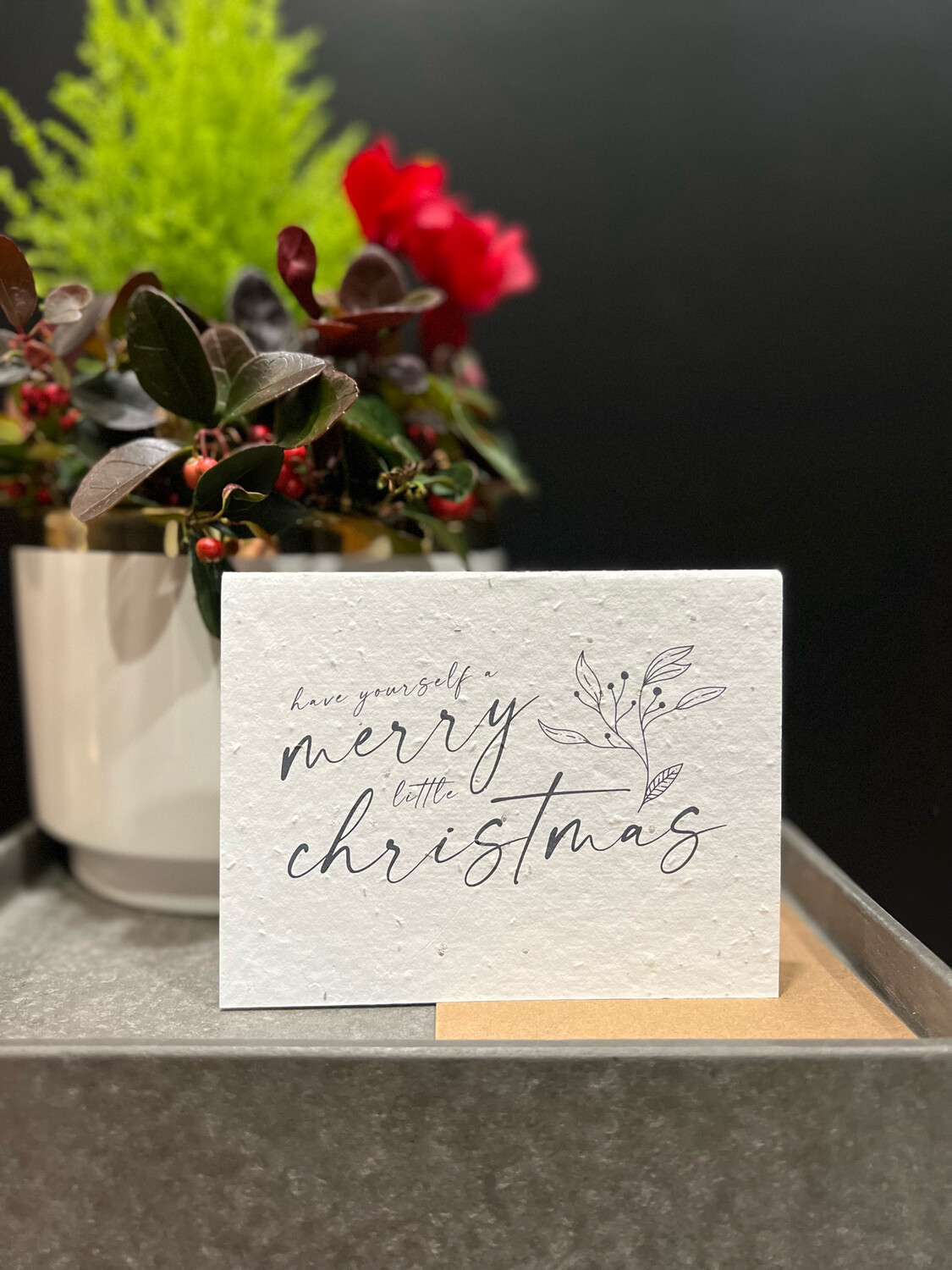PLANTABLE GREETING CARD - MERRY LITTLE CHRISTMAS